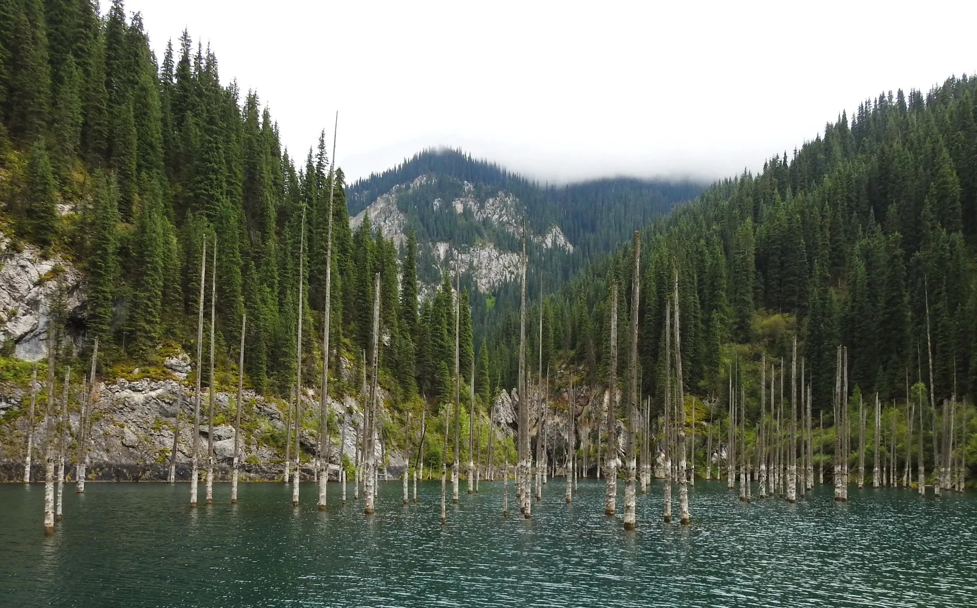 Kolsay Lake mountain scenery in Kazakhstan